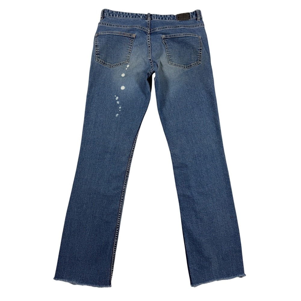 Levis SilverTab Vintage Straight Leg Jeans Blue Bleach Splatter Raw Hem 29 x 28